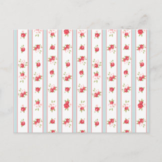 Carte Postale Shabby Chic Rose Floral Vintage