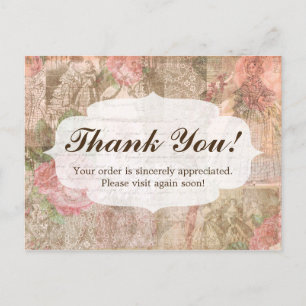Carte Postale Shabby Chic Victorian Dames Merci de mode