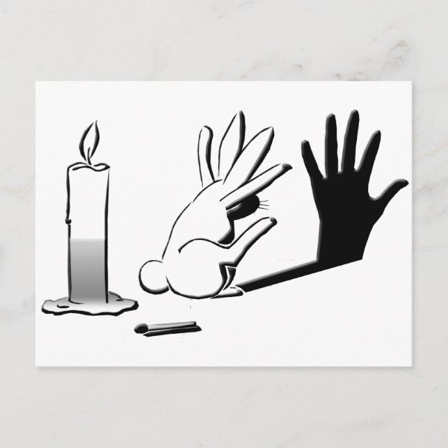 Carte Postale Shadow Rabbit par LightIllusions.com (Devant)