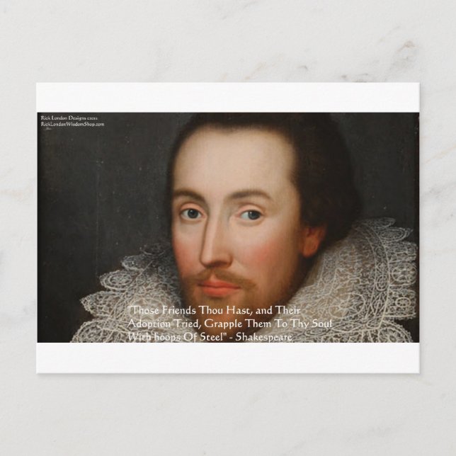 Carte Postale Shakespeare "Amis" Citation de sagesse Cadeaux et  (Devant)