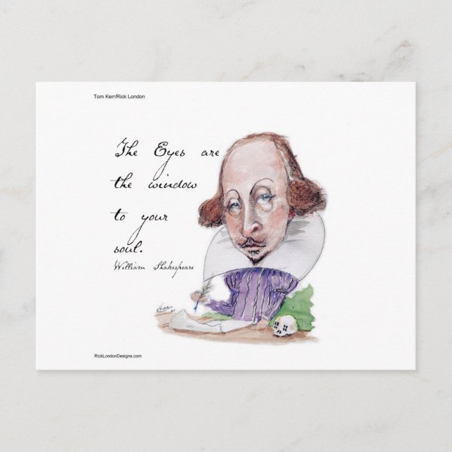 Carte Postale Shakespeare Caricature & The Tempest Quota (Devant)