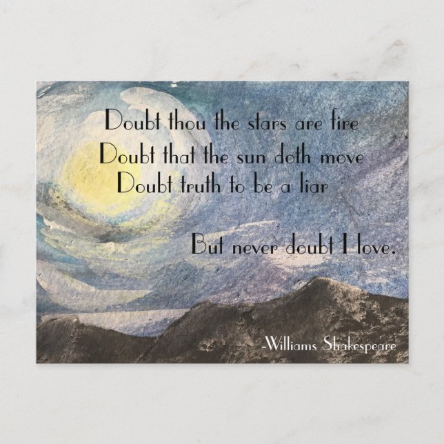 Carte postale Shakespeare Hamlet (Devant)