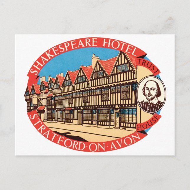 Carte Postale Shakespeare Hotel, Stratford on Avon Luggage Étiqu (Devant)