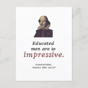 Carte Postale Shakespeare Romeo & Juliet Mignonne Drôle Graduati