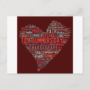 Carte Postale Shakespeare Sonnet