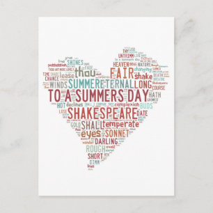 Carte Postale Shakespeare Sonnet 18