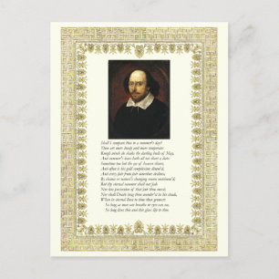 Carte Postale Shakespeare Sonnet # 18