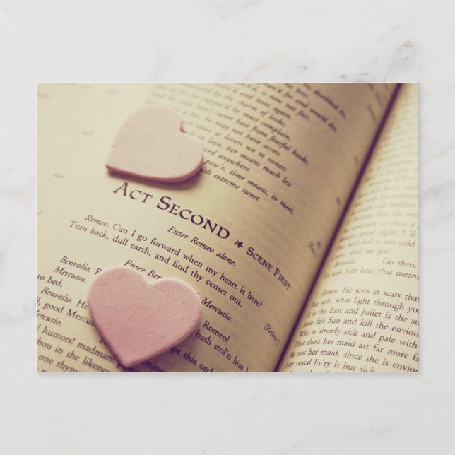 Carte Postale shakespearetextheart (Devant)