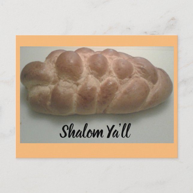 Carte Postale Shalom Ya va challah le pain (Devant)