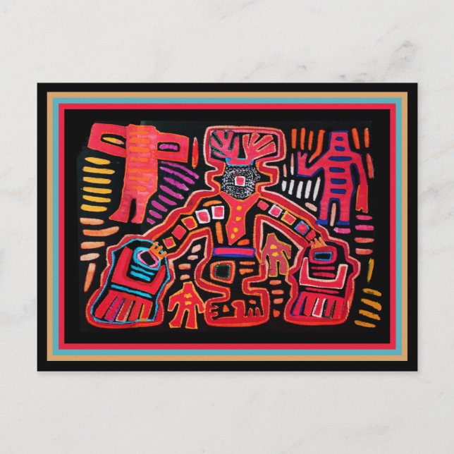 Carte Postale Shaman Tribal Indien Cuna Avec Vans (Devant)