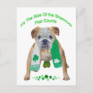 Carte Postale Shamrock Bulldog St. Patrick's Day