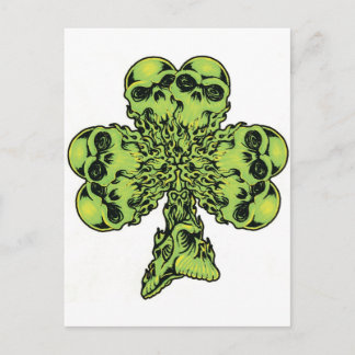 Carte Postale Shamrock crâne I