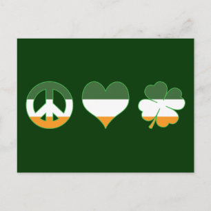 Carte Postale Shamrock d'amour pour la paix