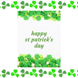 Carte Postale Shamrock de la fête de la Saint-Patrick