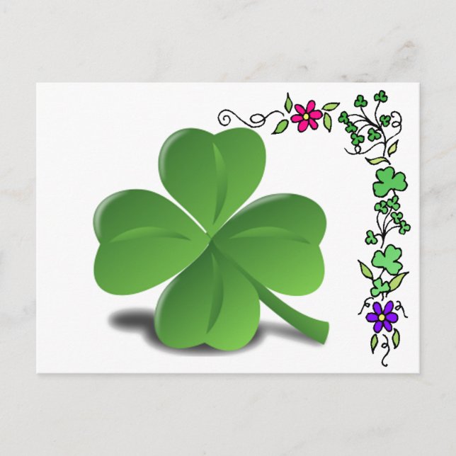 Carte postale Shamrock de la Saint-Patrick (Devant)