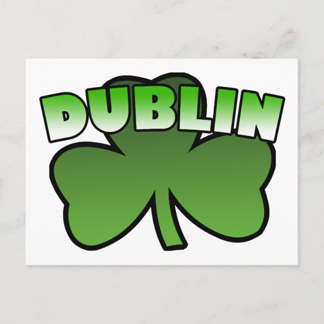 Carte postale Shamrock Dublin (Devant)