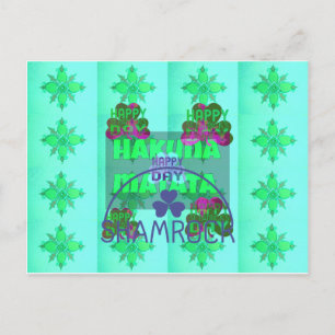 Carte Postale Shamrock festif captivant la florale de St. Patric