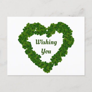 Carte postale shamrock Heart Holiday