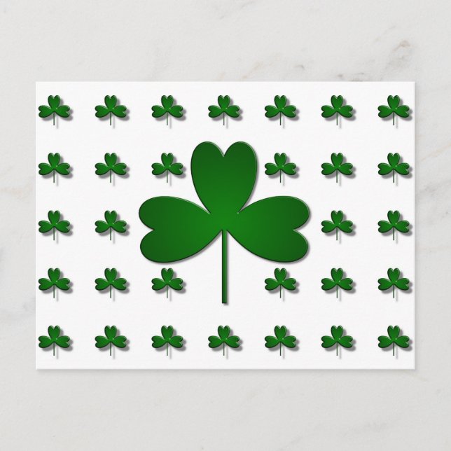 CARTE POSTALE SHAMROCK IRLANDAIS (Devant)