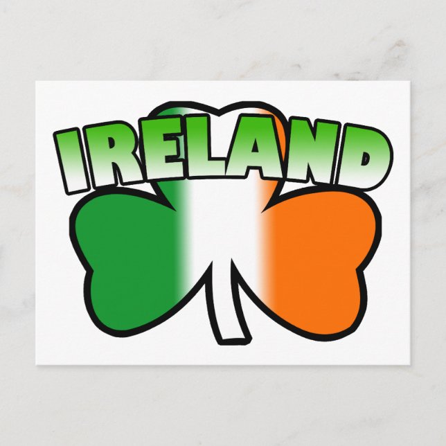 Carte postale Shamrock irlandaise (Devant)