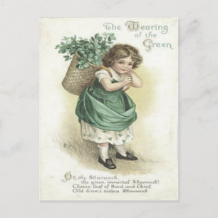 Carte Postale Shamrock Portant La Verte Victorienne