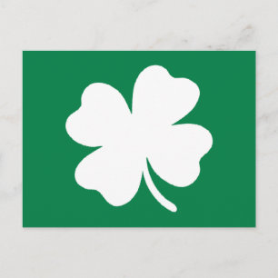 Carte postale Shamrock vert Jour de la Saint Patri