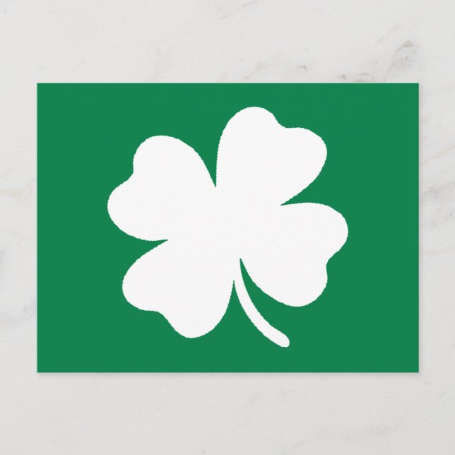 Carte postale Shamrock vert Jour de la Saint Patri (Devant)