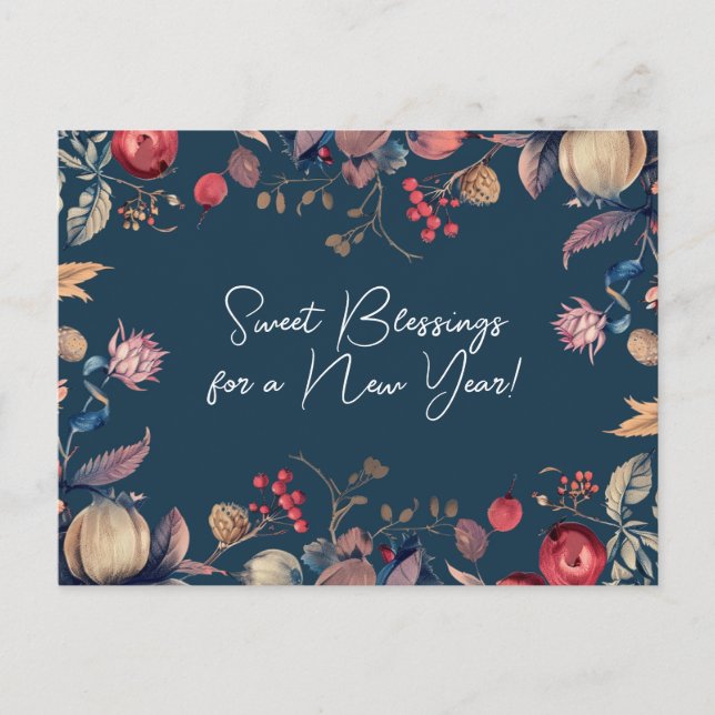 Carte Postale Shana Tova - bleu (Devant)