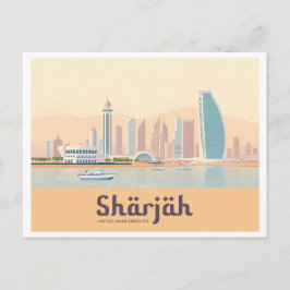 Carte Postale Sharjah UAE Pastel Travel