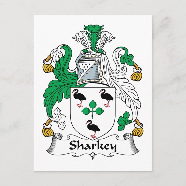 Carte Postale Sharkey Family Crest (Devant)