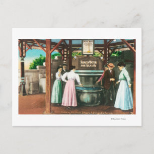 Carte Postale Shasta Water Boire Fontaine Scène