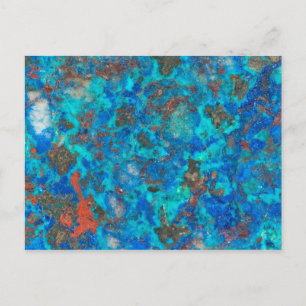 Carte Postale Shattuckite à motif bleu