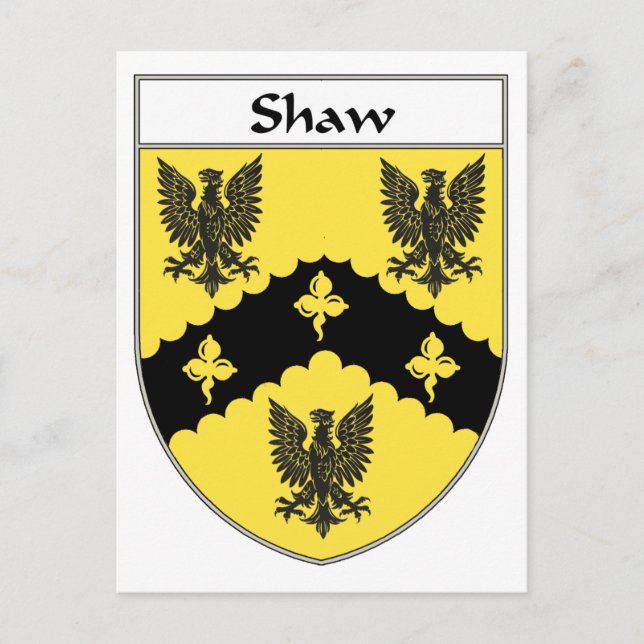 Carte Postale Shaw Coat d'armoiries/crête de famille (Devant)