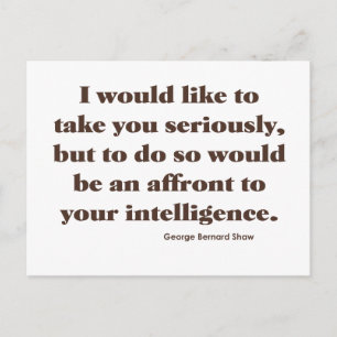 Carte Postale Shaw sur le renseignement