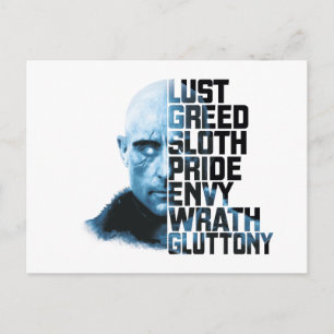 Carte Postale SHAZAM !   Dr Sivana Sept péchés mortels Graphique