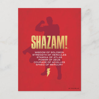 Carte Postale SHAZAM ! Furie des dieux | Silhouette Flexante