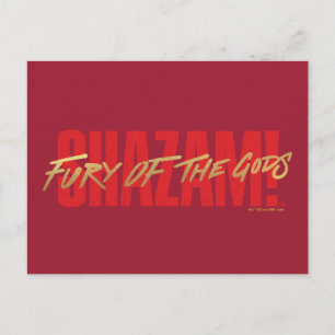 Carte Postale SHAZAM ! La Colère des Dieux   Logo Marqueur Doré
