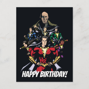 Carte Postale SHAZAM ! Shazam Family Vs. Dr Sivana