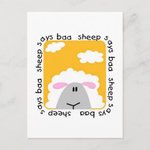 Carte Postale Sheep Dit T-shirts et cadeaux Baa