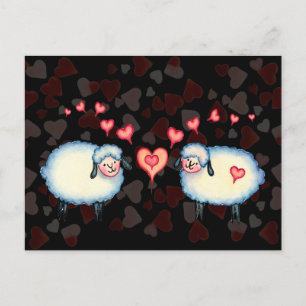 Carte Postale SHEEP & HEARTS par SHARON SHARPE