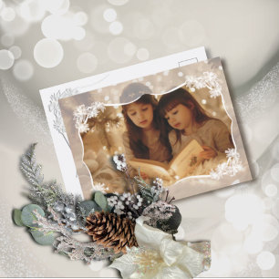 Carte postale Sheer Poinsettia Lace Florals