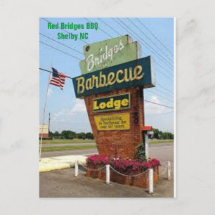 Carte postale Shelby North Carolina NC Red Bridges