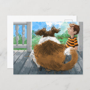 Carte Postale Sheldon et Davie Relaxing