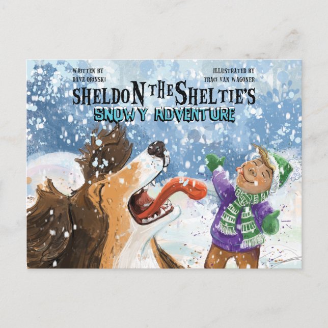 Carte Postale Sheldon le Sheltie (Devant)