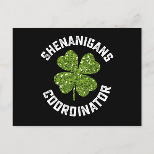 Carte Postale Shenanigans Coordonnateur Funny St Patrick's Day