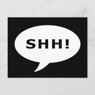 Carte Postale SHH ! bulle parlante
