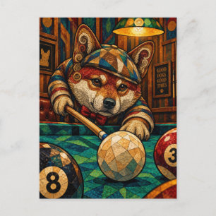 Carte Postale Shiba Inu, Mosaïque Géométrique