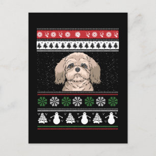 Carte Postale Shih Tzu Noël