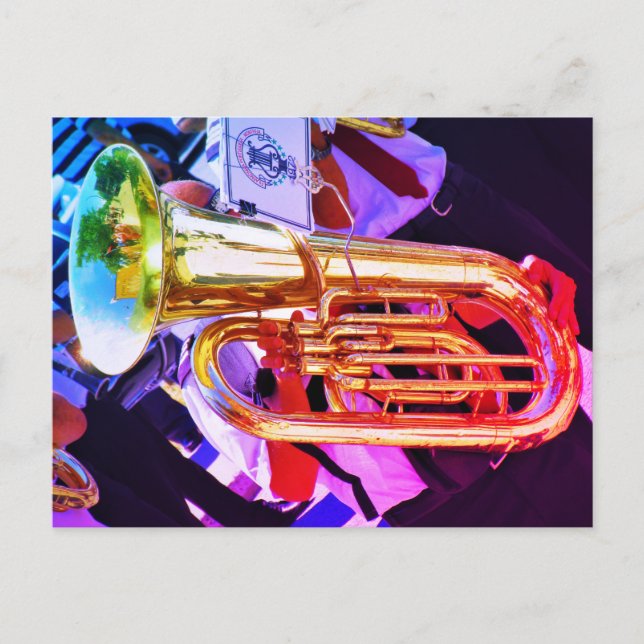 Carte Postale Shiny Tuba Slanted Perspective Brass Band (Devant)