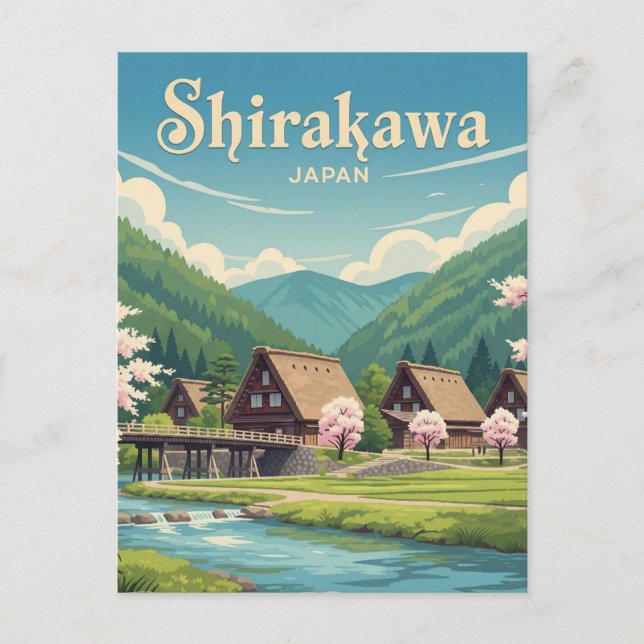 Carte Postale Shirakawa Gifu Japon Voyage (Devant)